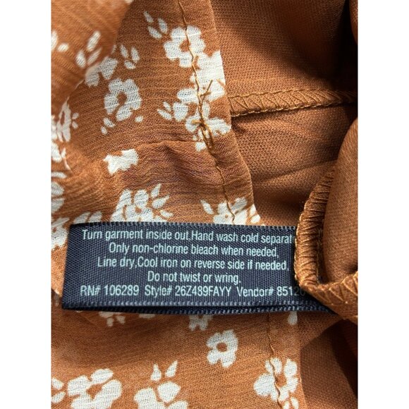 Daytrip Buckle Ditsy Floral Romper Medium Rust Sleeveless Surplice Festival Boho - Picture 10 of 10